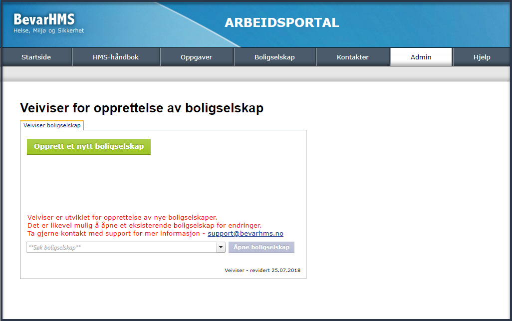 Endring i Veiviser for opprettelse av boligselskap