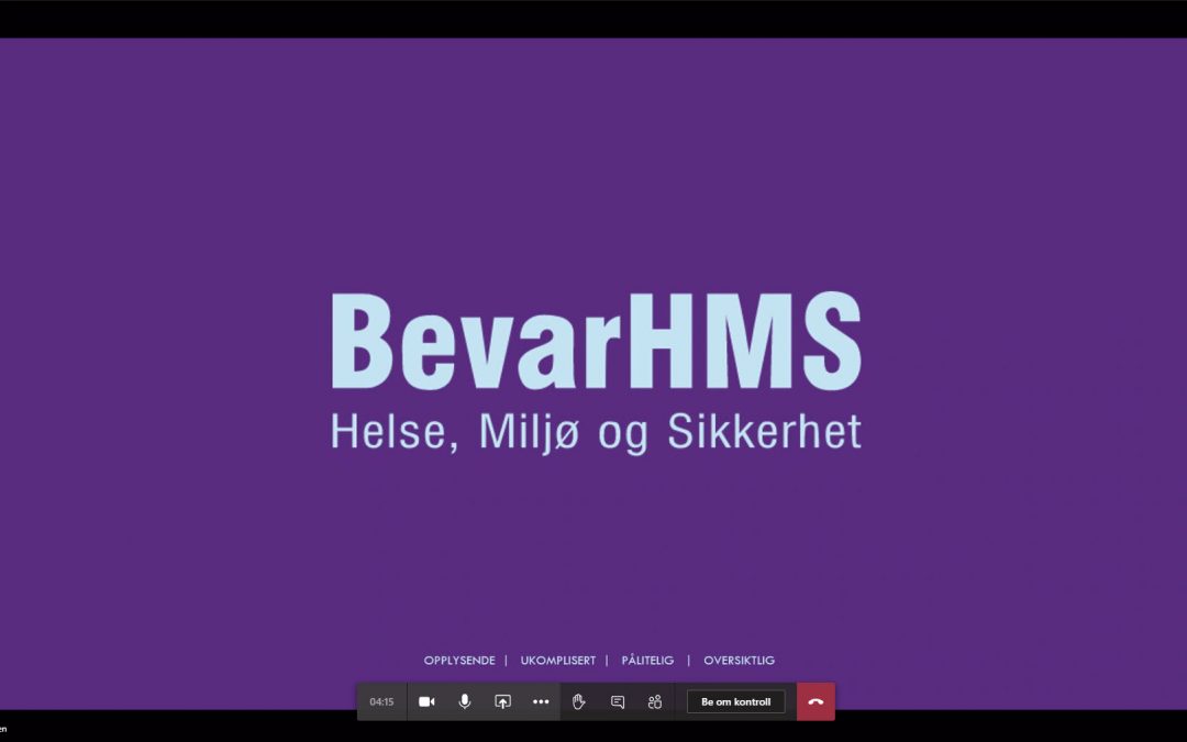 – Det fungerte veldig bra med nettkurs i BevarHMS