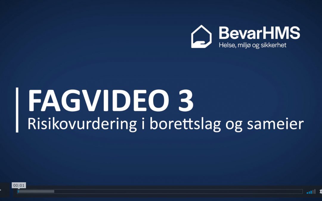 Fagvideo 3 Risikovurdering i borettslag og sameier