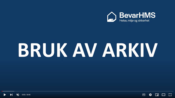 Nye opplæringsvideoer for arkivet