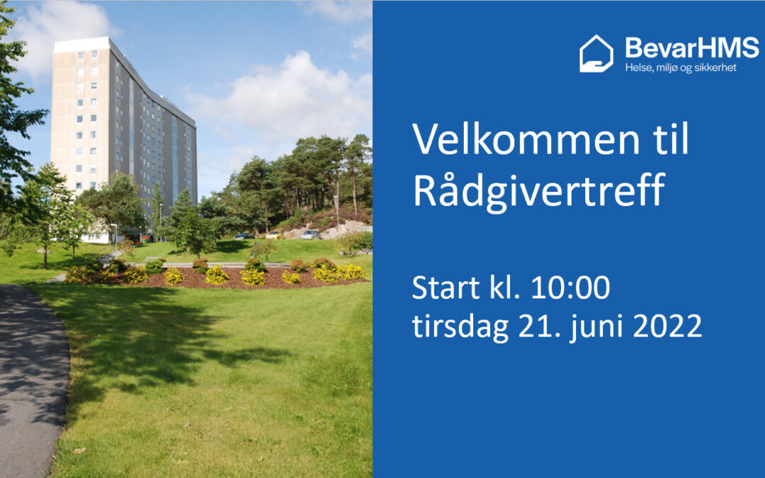 Velkommen til rådgivertreff 21. juni – DSB informerer om tilfluktsrom