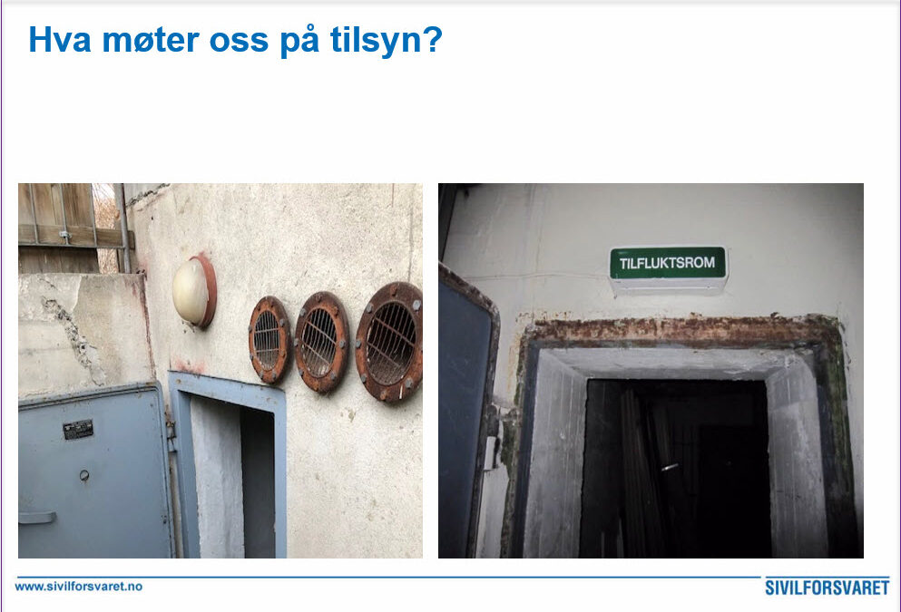 Presentasjon om tilfluktsrom fra Sivilforsvaret