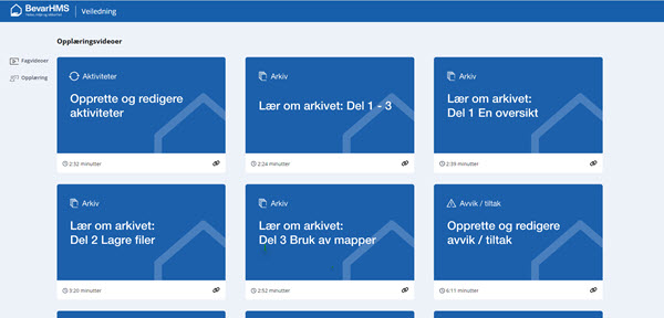 Snarvei til BevarHMS-videoer