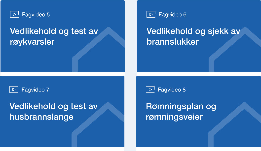 Fire brannvernvideoer tilgjengelige i BevarHMS