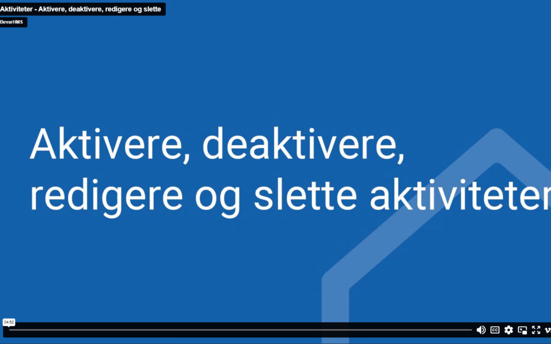 Trenger du å aktivere eller å stoppe en aktivitet?
