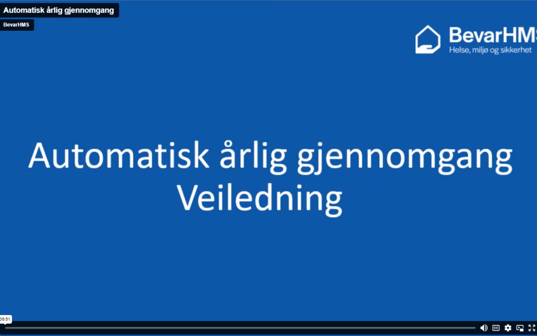 Veiledningsvideo for automatisk årlig gjennomgang