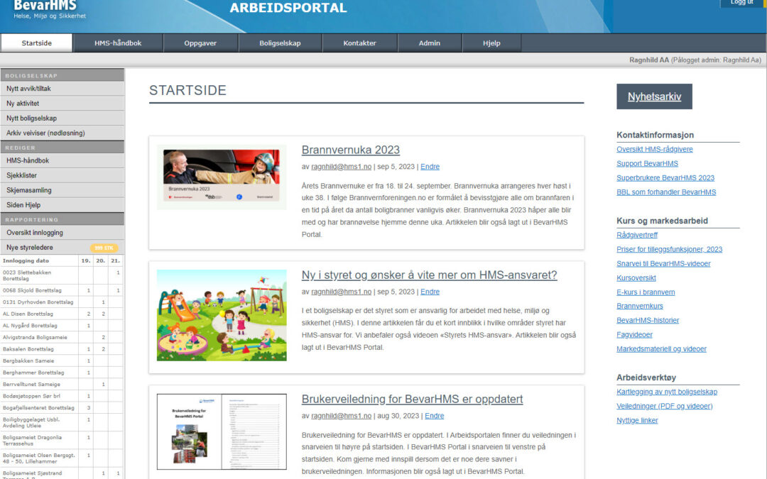 Oppdateringer i Arbeidsportalen