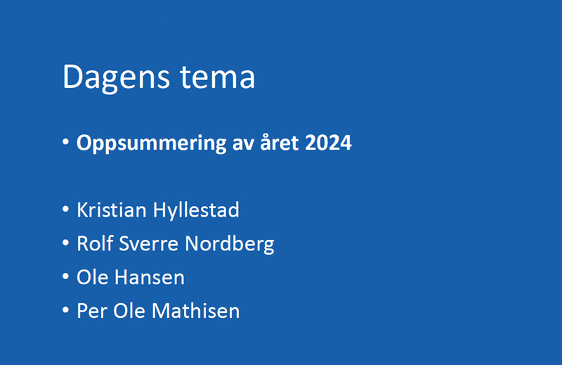 Presentasjon fra rådgivertreffet 10. desember 2024