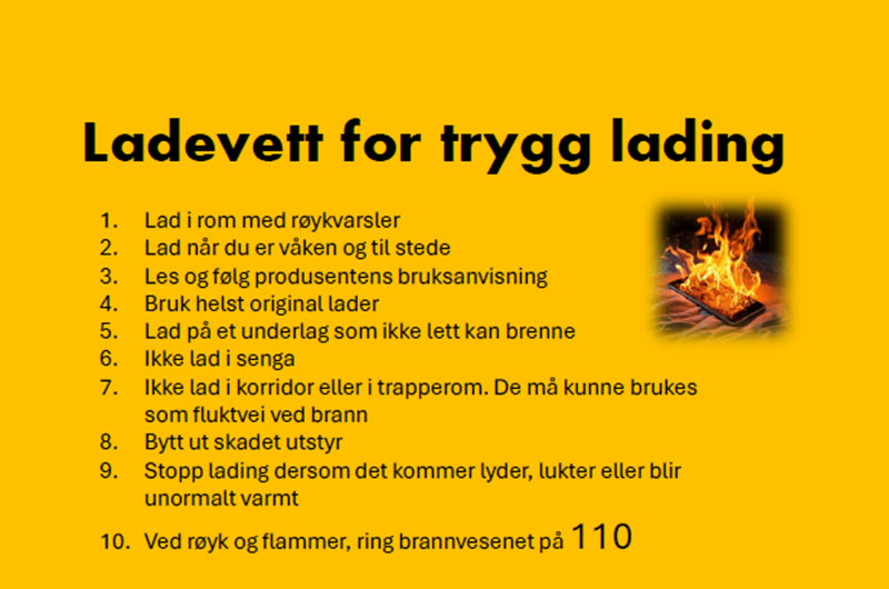 Ny plakat – Ladevett for trygg lading