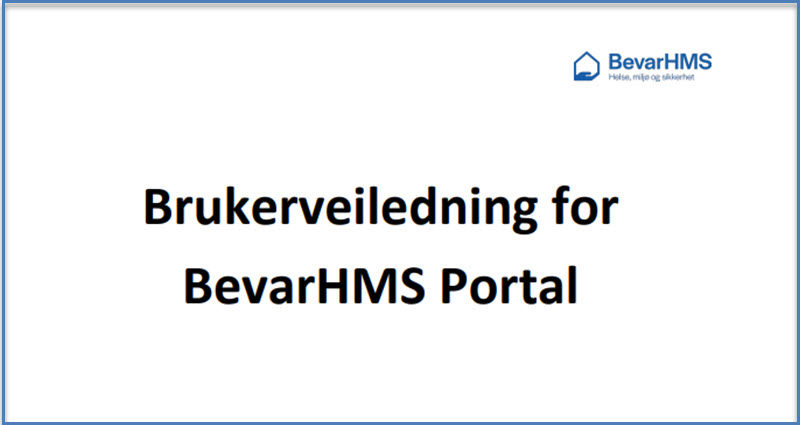 Brukerveiledning for BevarHMS er oppdatert